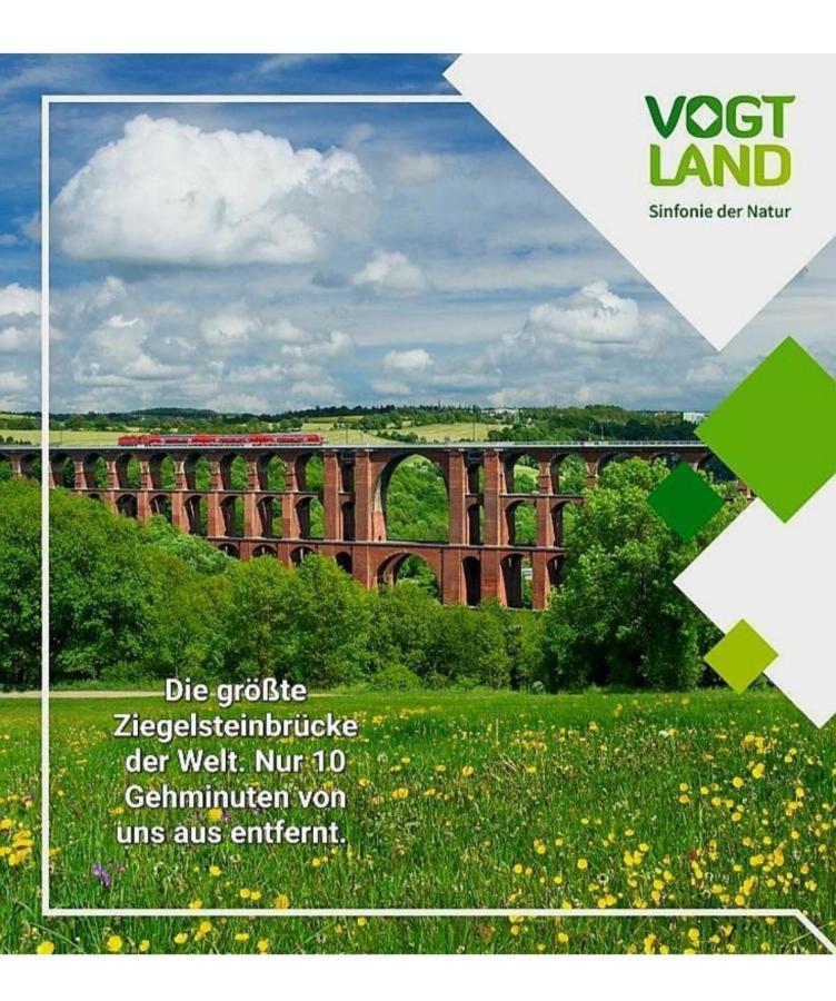 Ferienwohnung "Blick Mylau" - Naehe Freizeitpark Plohn & Weltgroesster Ziegelsteinbruecke Reichenbach im Vogtland Luaran gambar